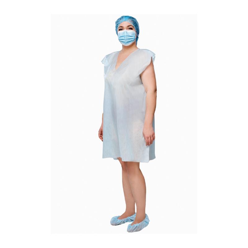 Сорочка медична, оглядова, CMС 35g/m2(г/м2), нестерильна, одноразового використання,ТМ «АХІЛЛ»